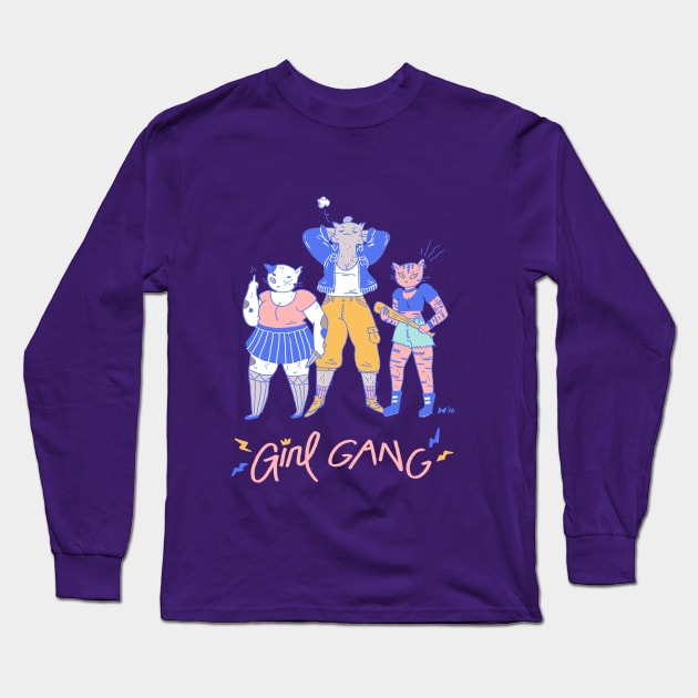 Girl Gang Long Sleeve T-Shirt by seaeyedraw